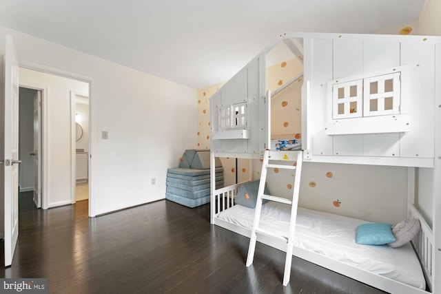 10133 Pine St, Oakton, VA 22124 - bedroom with lofted ceiling and wood finished floors