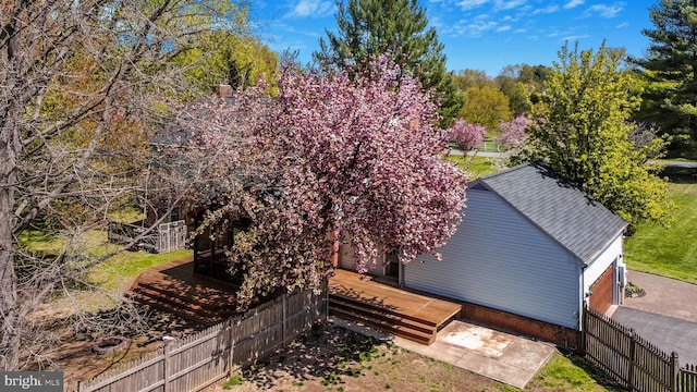 view from above of property