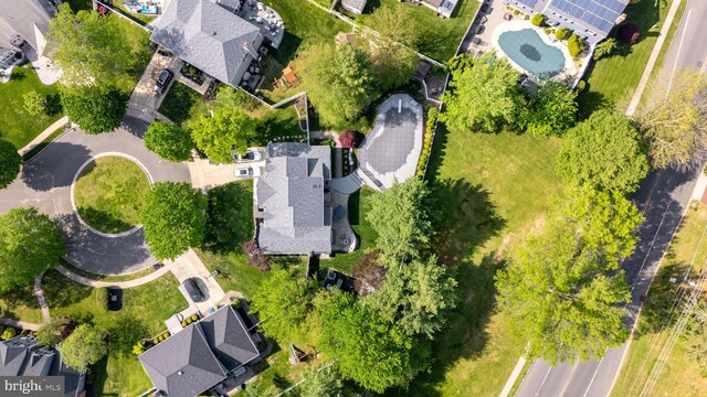 aerial view of residential area
