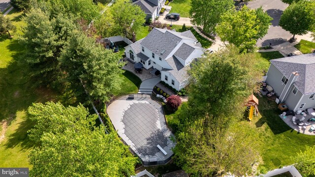 aerial perspective of suburban area