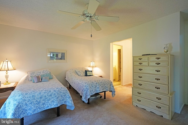 33955 Middleton Cir Unit 5, Lewes, DE 19958 - bedroom featuring light carpet, a ceiling fan, and a textured ceiling