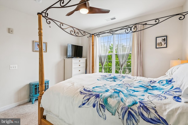1507 Broadneck Pl Unit 403, Annapolis, MD 21409 - bedroom featuring carpet flooring, baseboards, and a ceiling fan