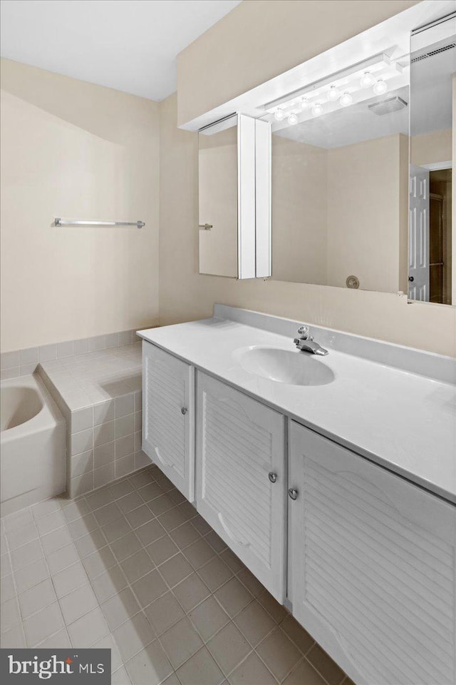 30 Morton Ct, Lawrence Township, NJ 08648 - full bath with tile patterned flooring, a garden tub, and vanity