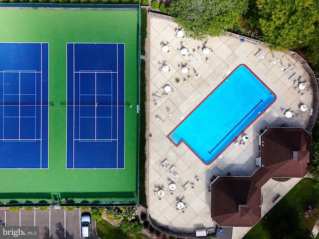 30 Morton Ct, Lawrence Township, NJ 08648 - drone / aerial view of a pool area