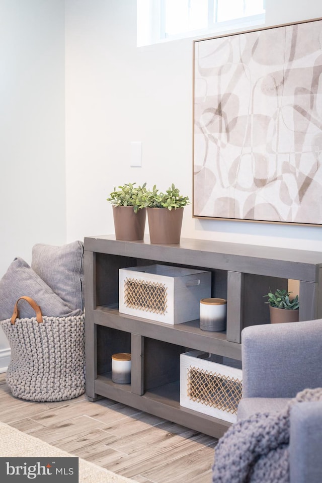interior space featuring wood finished floors