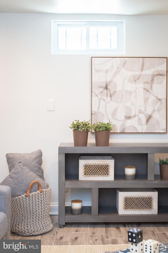 details with wood finished floors