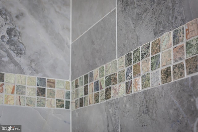 details with tiled shower