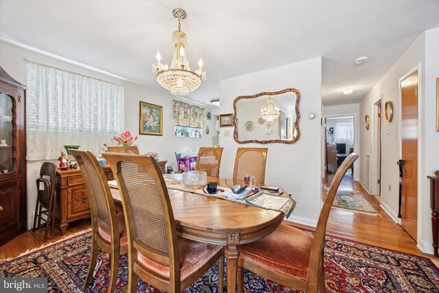 603 Bywood Ave, Upper Darby, PA 19082 - dining room with a chandelier and wood finished floors