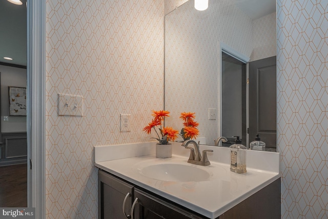 bathroom with vanity