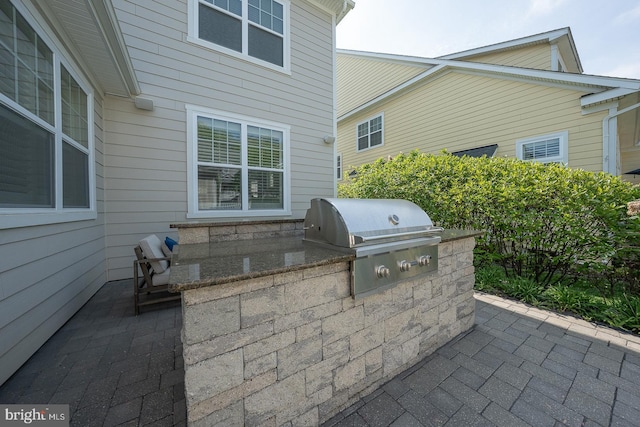 view of patio featuring grilling area and area for grilling