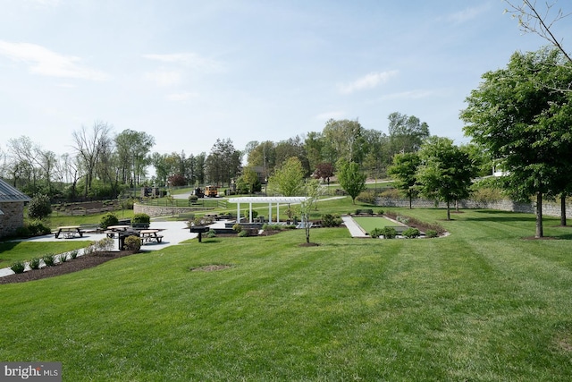 surrounding community featuring a yard