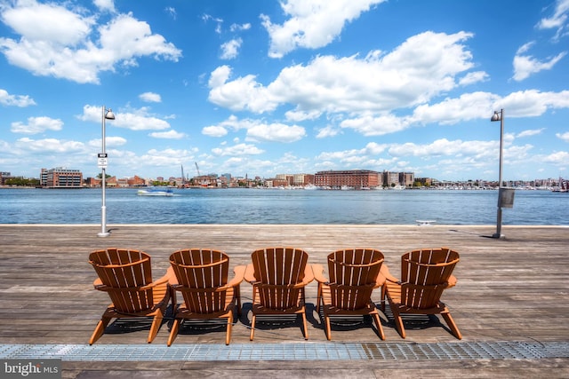 water view featuring a city view