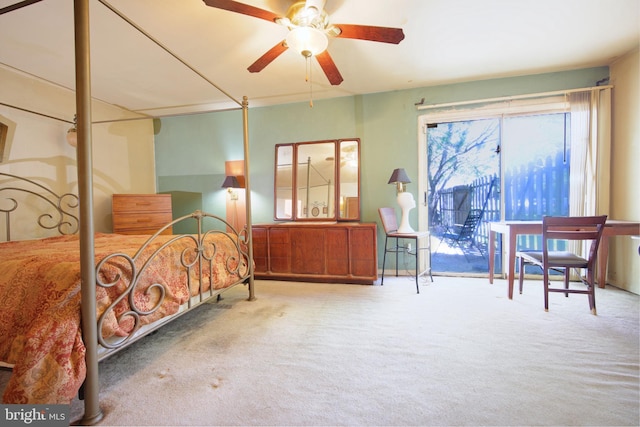 bedroom featuring carpet