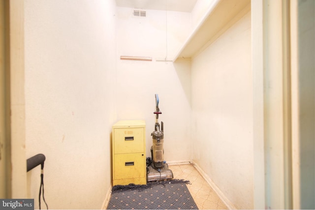 storage room featuring visible vents