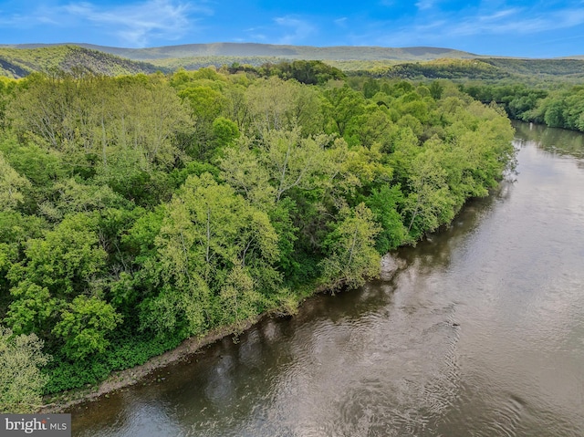82 Vista River Ln, Paw Paw, WV 25434 - birds eye view of property featuring a wooded view and a mountain view