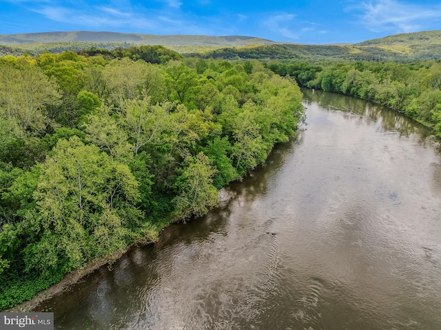 82 Vista River Ln, Paw Paw, WV 25434 - bird's eye view featuring a water view and a view of trees