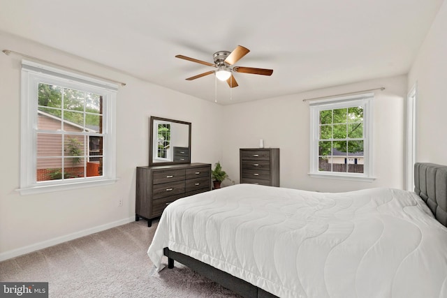 309 Camden Dr, Fredericksburg, VA 22405 - bedroom with carpet flooring, baseboards, and ceiling fan