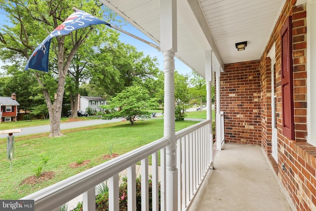 309 Camden Dr, Fredericksburg, VA 22405 - balcony featuring a porch