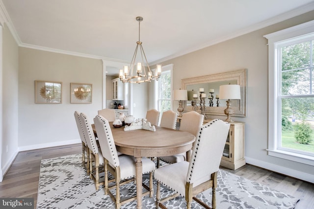 3919 Pineland St, Fairfax, VA 22031 - dining space with plenty of natural light, ornamental molding, and a chandelier