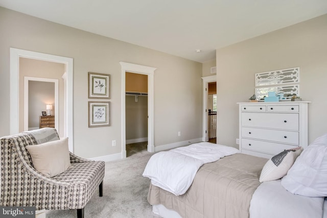 3919 Pineland St, Fairfax, VA 22031 - bedroom featuring a closet, visible vents, light carpet, baseboards, and a spacious closet