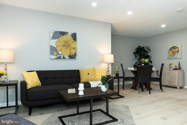 160 Talbott St Unit T5, Rockville, MD 20852 - living room with light wood-style floors, recessed lighting, and baseboards