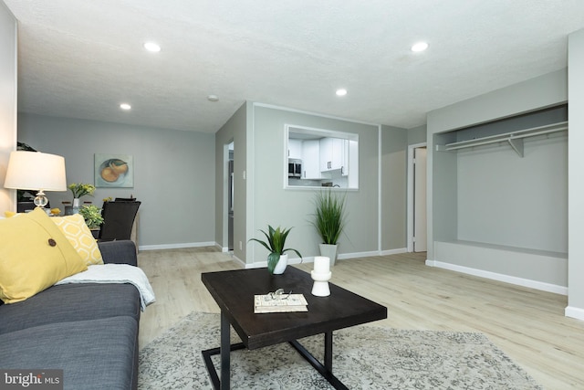 160 Talbott St Unit T5, Rockville, MD 20852 - living room with light wood finished floors, recessed lighting, and baseboards