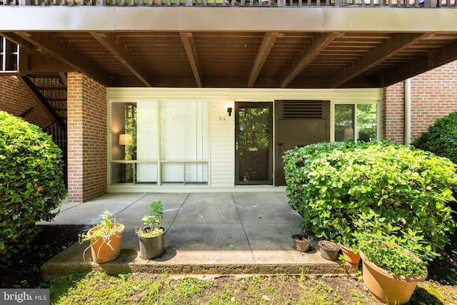 160 Talbott St Unit T5, Rockville, MD 20852 - entrance to property featuring brick siding and a patio area