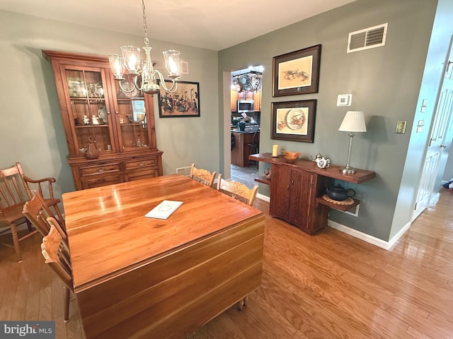 902 Hedgewyck Ln, Elizabethtown, PA 17022 - dining space featuring a chandelier, wood finished floors, and baseboards
