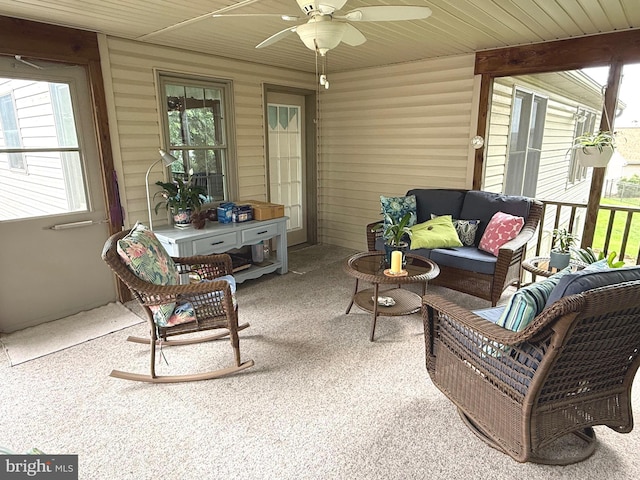 902 Hedgewyck Ln, Elizabethtown, PA 17022 - sunroom / solarium with a ceiling fan and outdoor lounge area