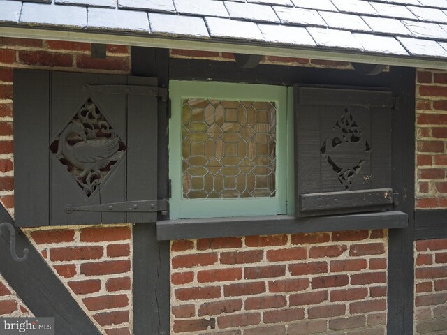 exterior view of brick siding