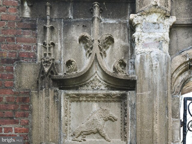 detailed view of brick siding