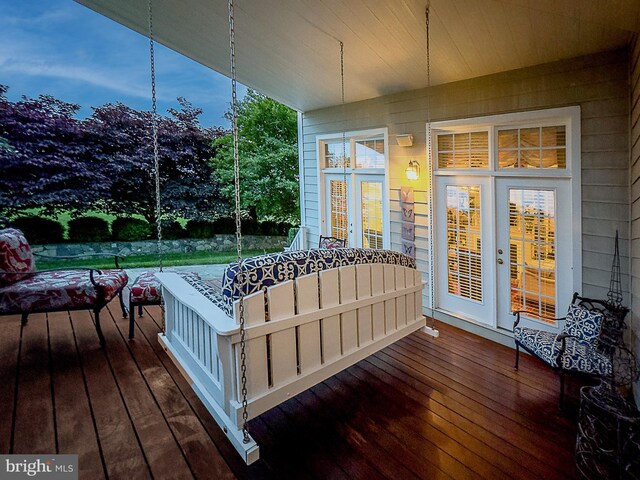 19326 Airwell Ct, Purcellville, VA 20132 - wooden deck featuring covered porch