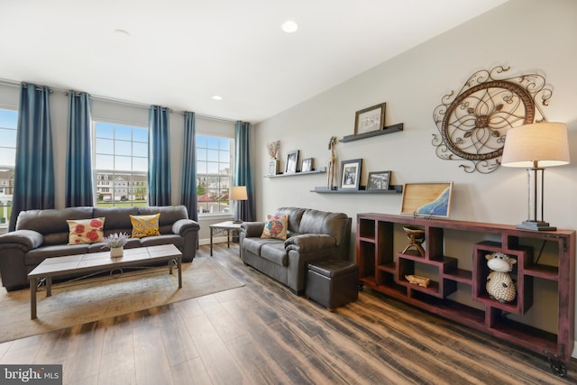 10723 Caledonia Meadow Dr, Manassas, VA 20112 - living room with wood finished floors and recessed lighting