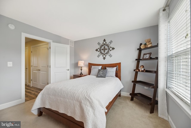 10723 Caledonia Meadow Dr, Manassas, VA 20112 - bedroom featuring multiple windows, light carpet, and baseboards