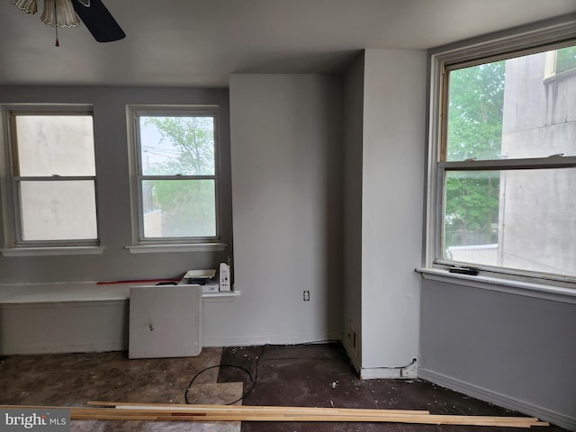 5737 N Park Ave, Philadelphia, PA 19141 - interior space with ceiling fan, baseboards, and a healthy amount of sunlight