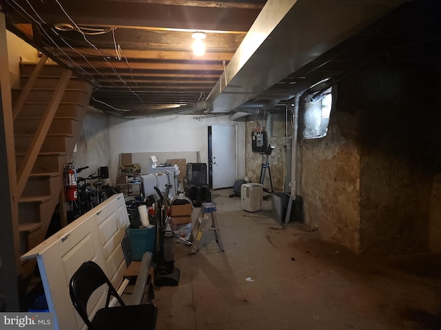 5737 N Park Ave, Philadelphia, PA 19141 - unfinished basement with stairway