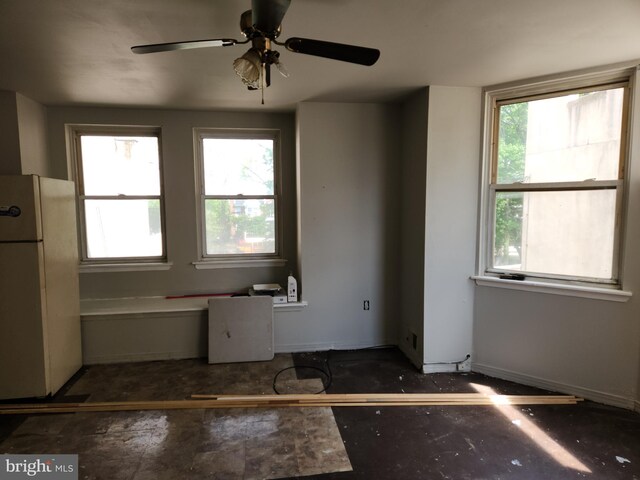 5737 N Park Ave, Philadelphia, PA 19141 - unfurnished room with ceiling fan, a wealth of natural light, and baseboards