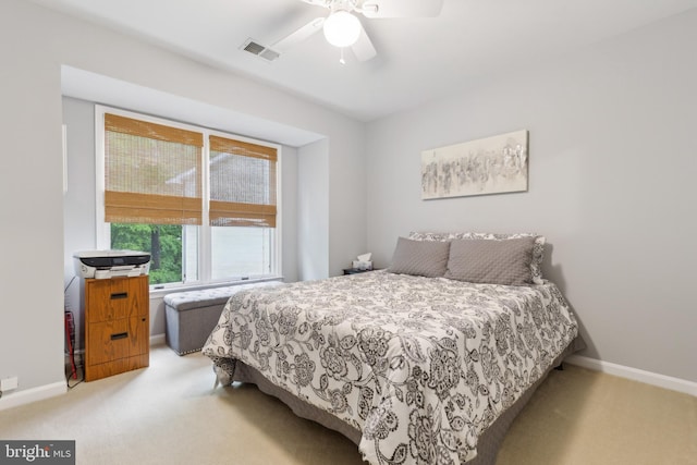 6724 Passageway Pl, Burke, VA 22015 - bedroom with light colored carpet, baseboards, and a ceiling fan