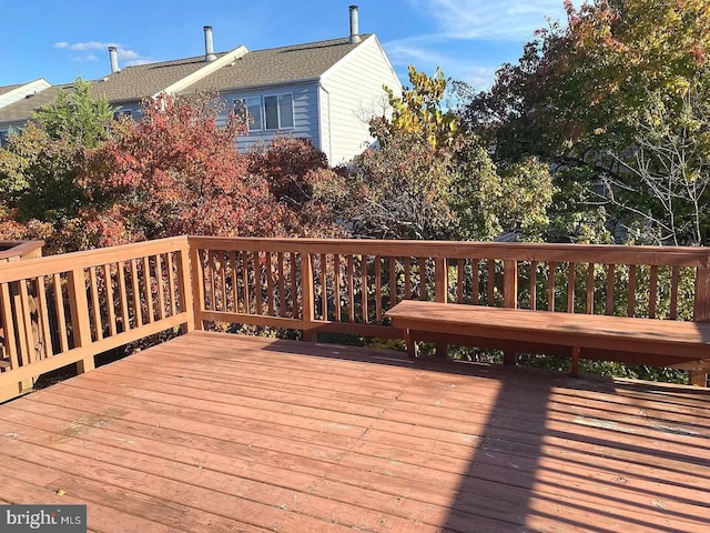 view of wooden deck