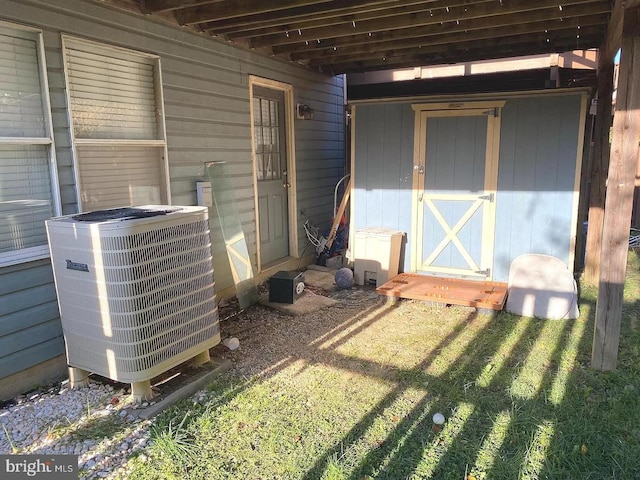 exterior space with central AC unit