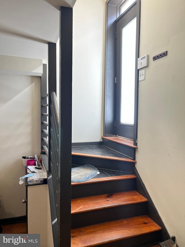 view of stairway