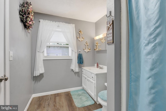 38 Bonniefield Cir, Gettysburg, PA 17325 - bathroom featuring wood finished floors, vanity, baseboards, and toilet