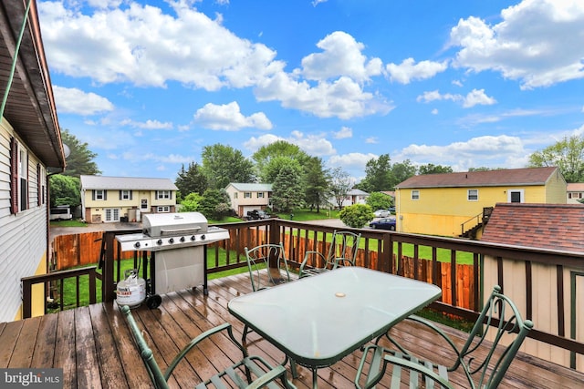 38 Bonniefield Cir, Gettysburg, PA 17325 - wooden deck with a residential view, area for grilling, and outdoor dining space