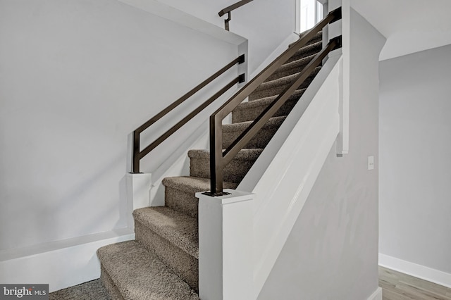 536 Lafayette St, Lancaster, PA 17603 - stairs with baseboards and wood finished floors