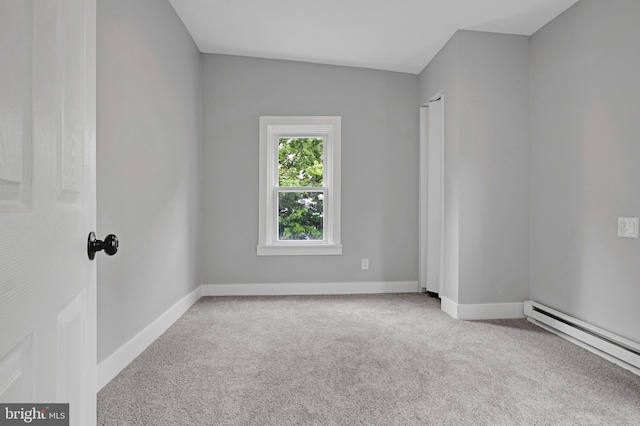 536 Lafayette St, Lancaster, PA 17603 - spare room with baseboard heating, carpet, and baseboards