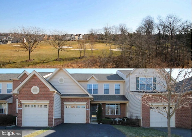 view of front of house featuring brick siding and driveway
