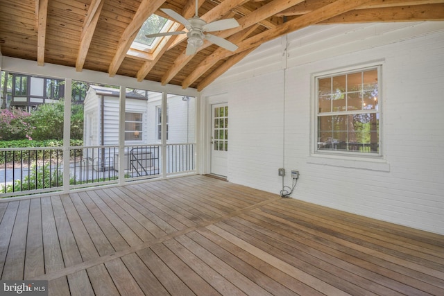 9709 W Bexhill Dr, Kensington, MD 20895 - deck with a ceiling fan