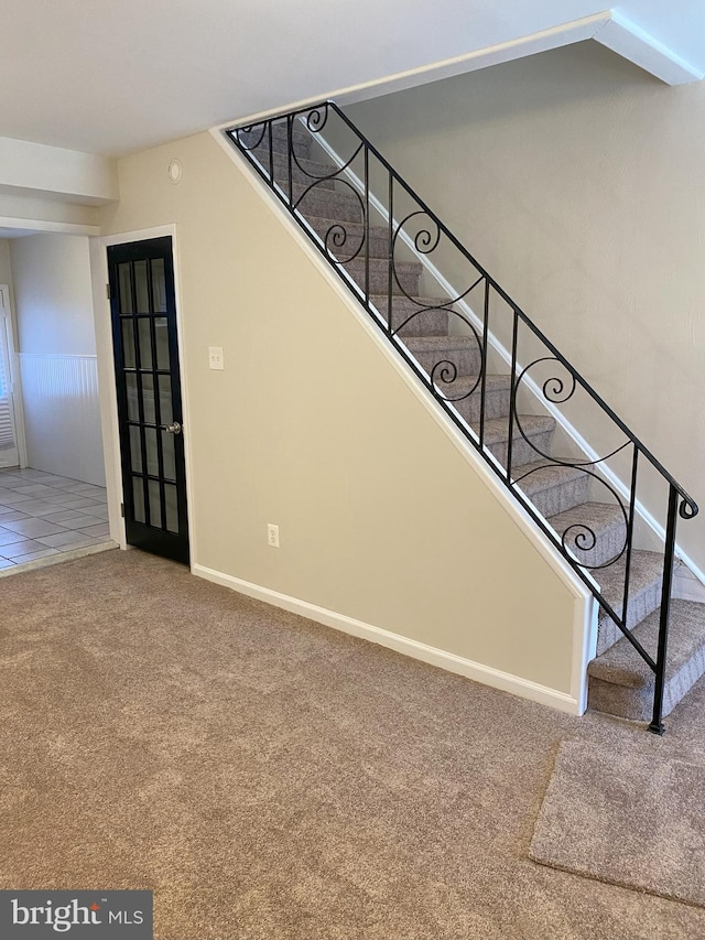 stairway with carpet