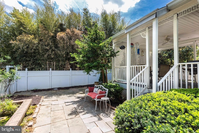 140 Pennsylvania Ave, Westminster, MD 21157 - view of patio featuring ceiling fan