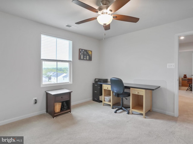 171 Cougill Rd, Middletown, VA 22645 - carpeted office featuring baseboards and a ceiling fan